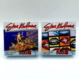 Steve Kaufman 500 Piece Puzzles Grand Central Station & Four Lips - Sealed boxes